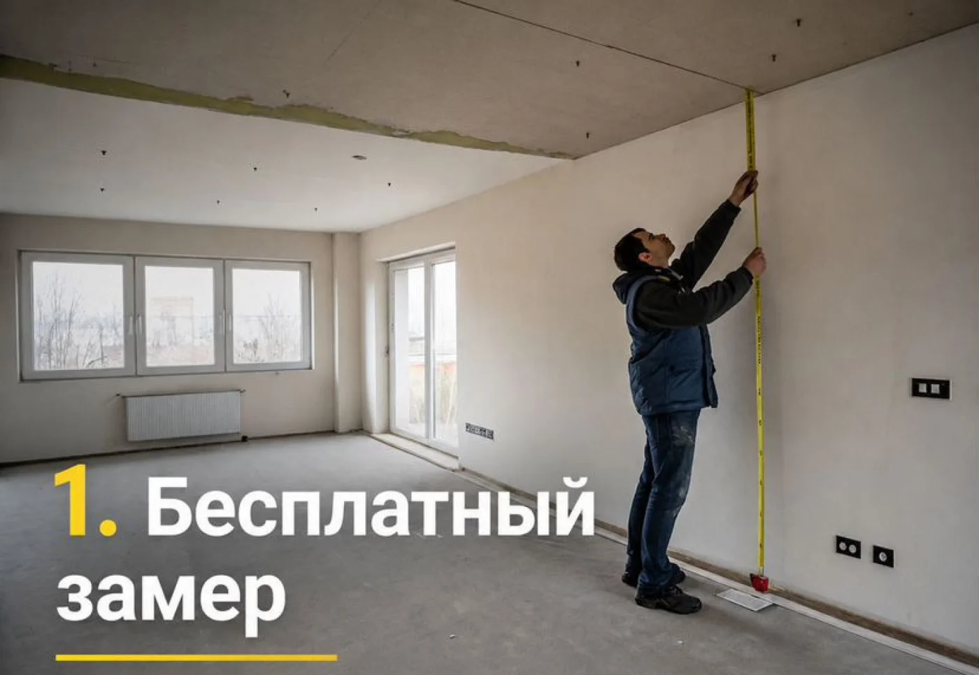 Прямая кухня на заказ из ЛДСП, серо-бежевая, 311х64х227 см