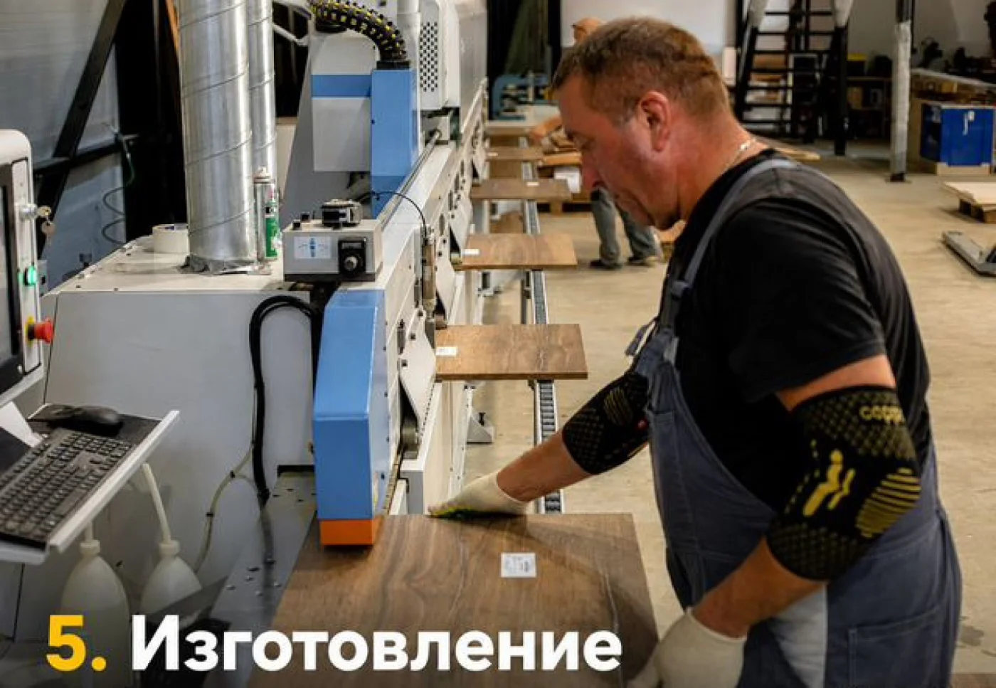 П-образная кухня на заказ из ЛДСП оливкового цвета
